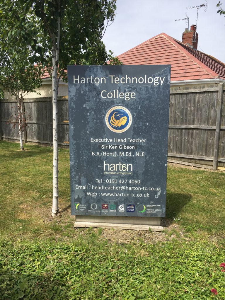 Harton Technology College Sign