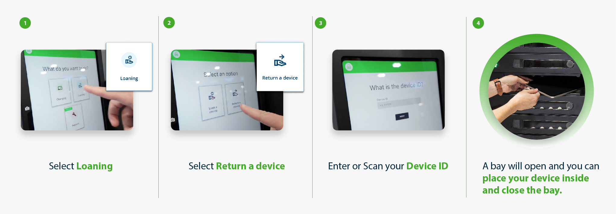FUYL_Portal_Kiosk_-_Loaner_workflow_-_Return_a_Device